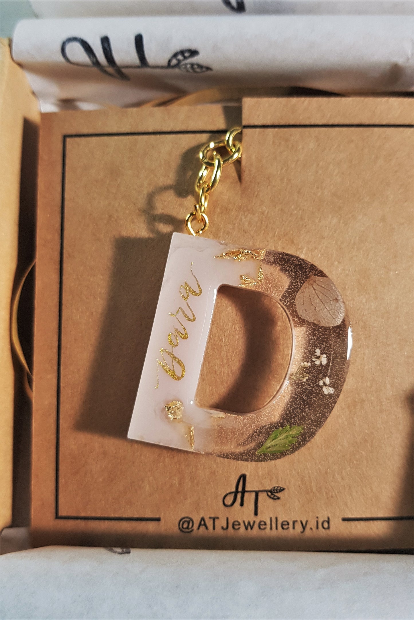 Alphabet Resin Keychain