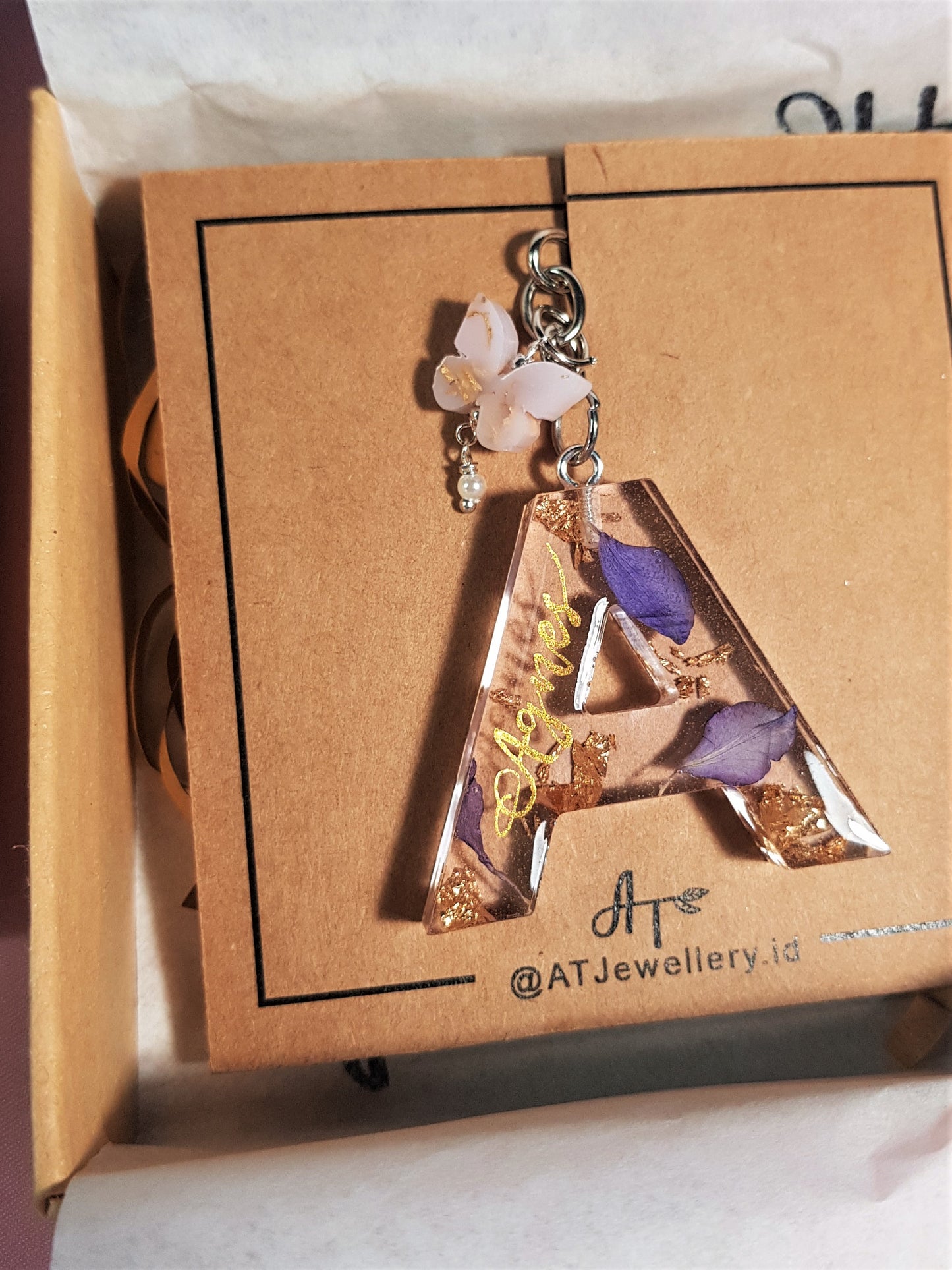Alphabet Resin Keychain