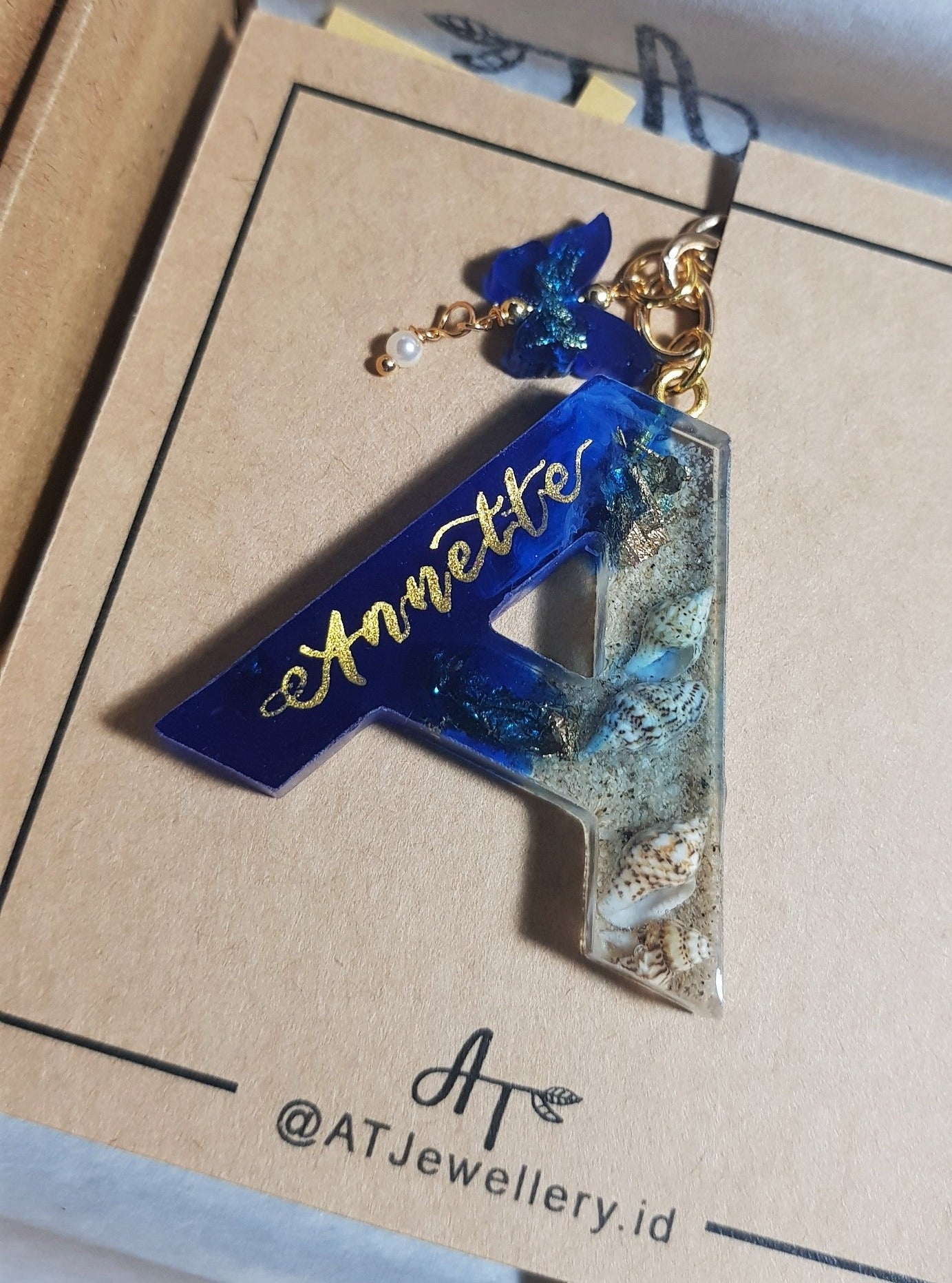 Alphabet Resin Keychain