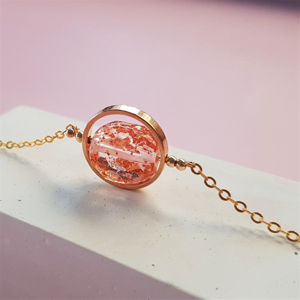 Handmade Kalung Resin Choker Gold Plated