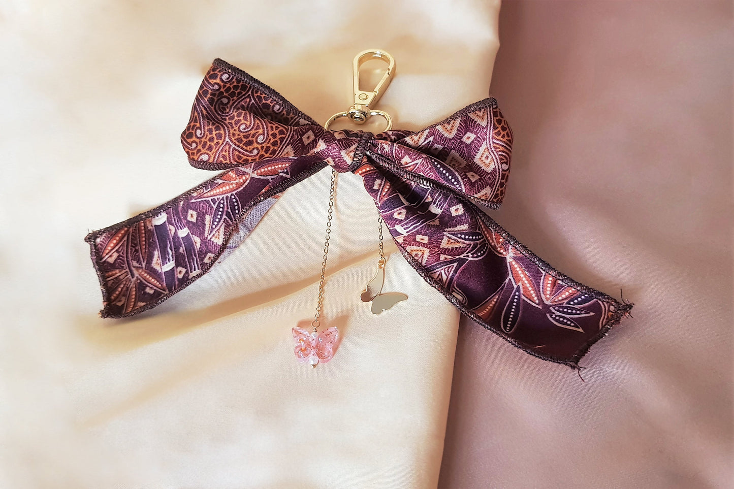 Butterfly Batik Bag Charm