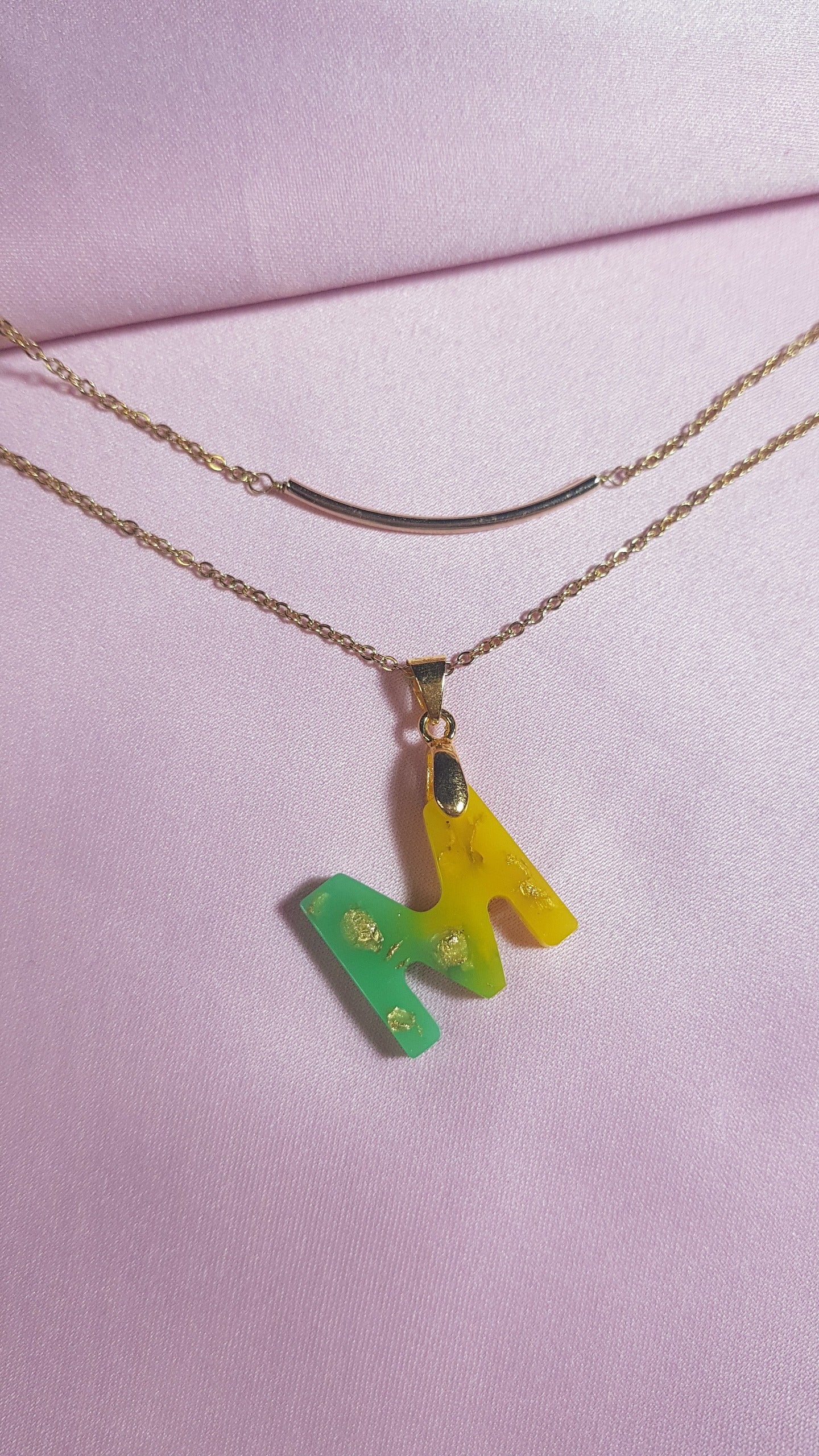 Resin Alphabet Necklace