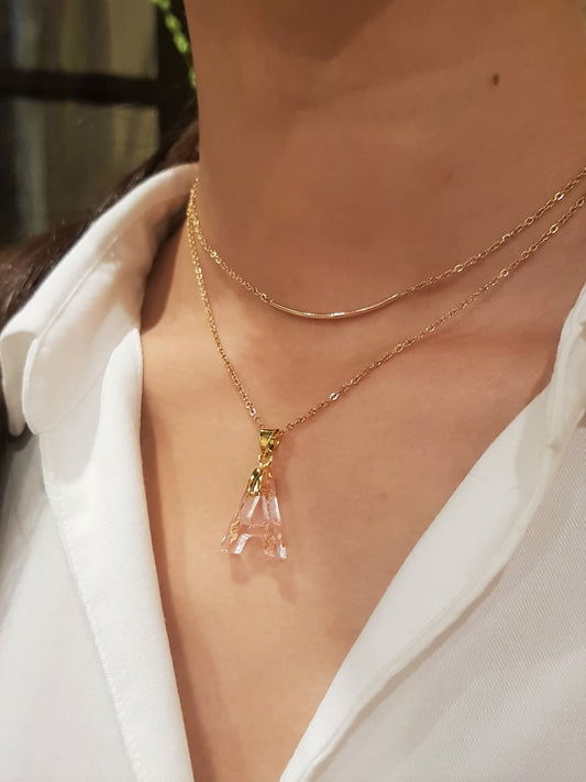 Resin Alphabet Necklace