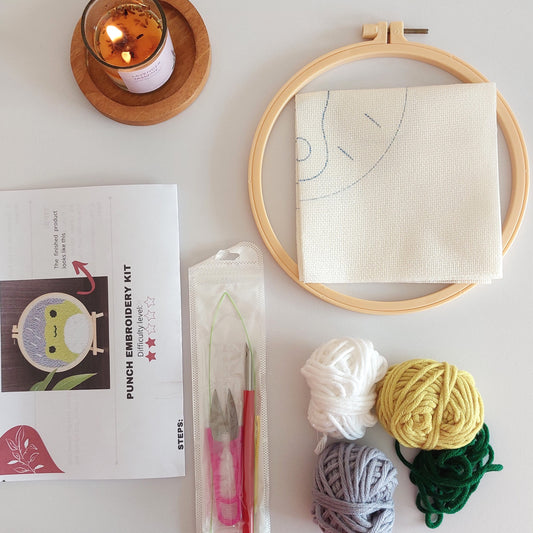 DIY Punch Embroidery Diam 20cm (est.1.5-3hr)
