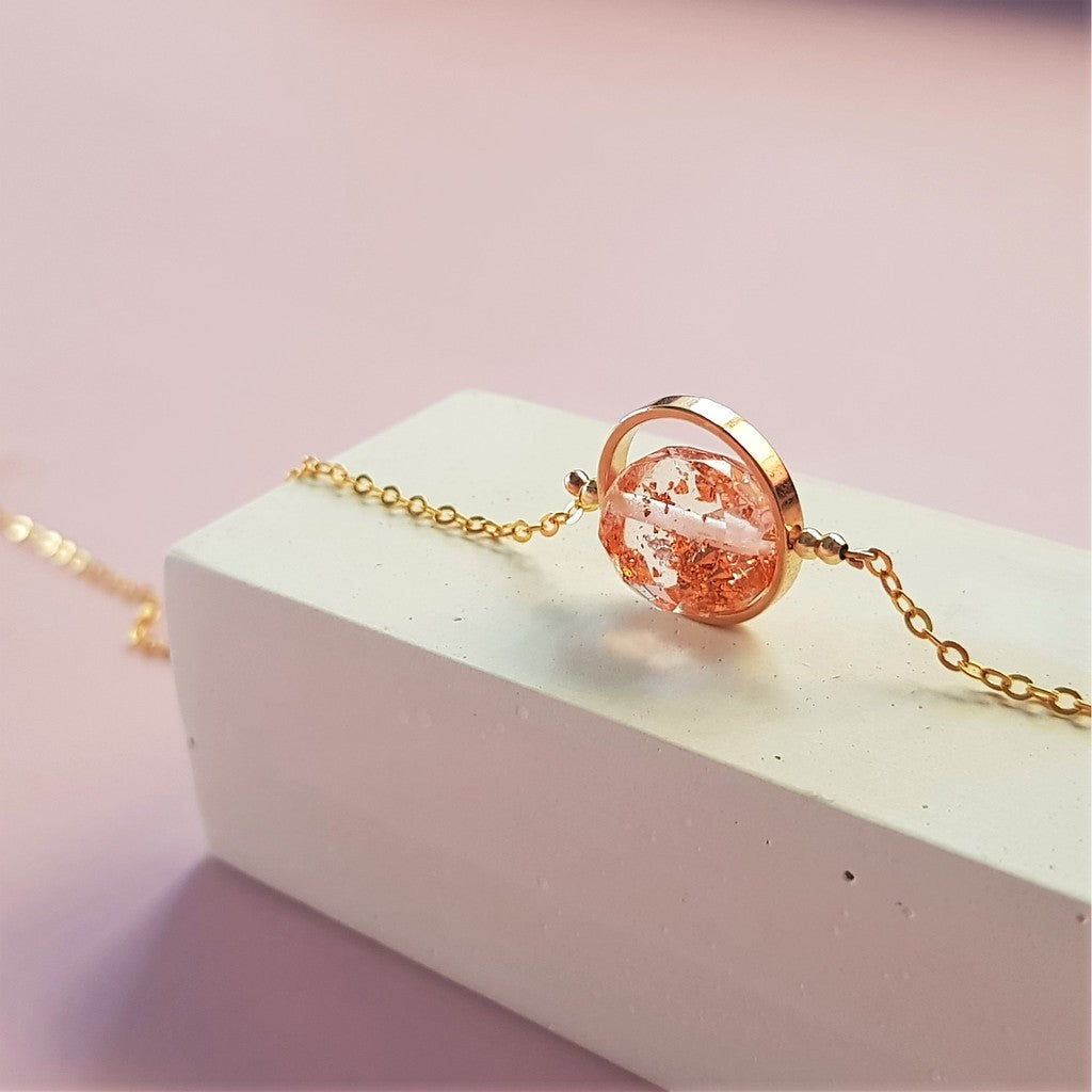 Handmade Kalung Resin Choker Gold Plated