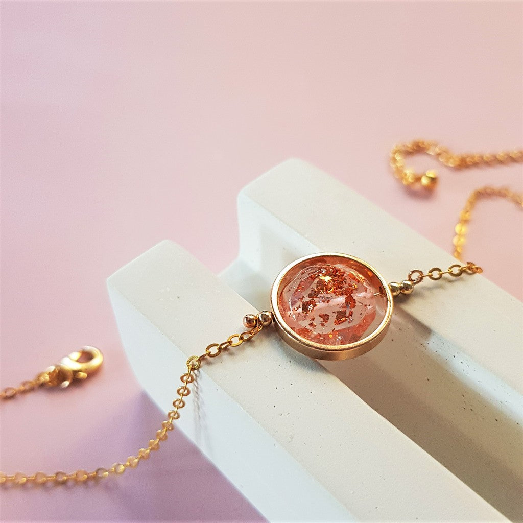 Handmade Kalung Resin Choker Gold Plated