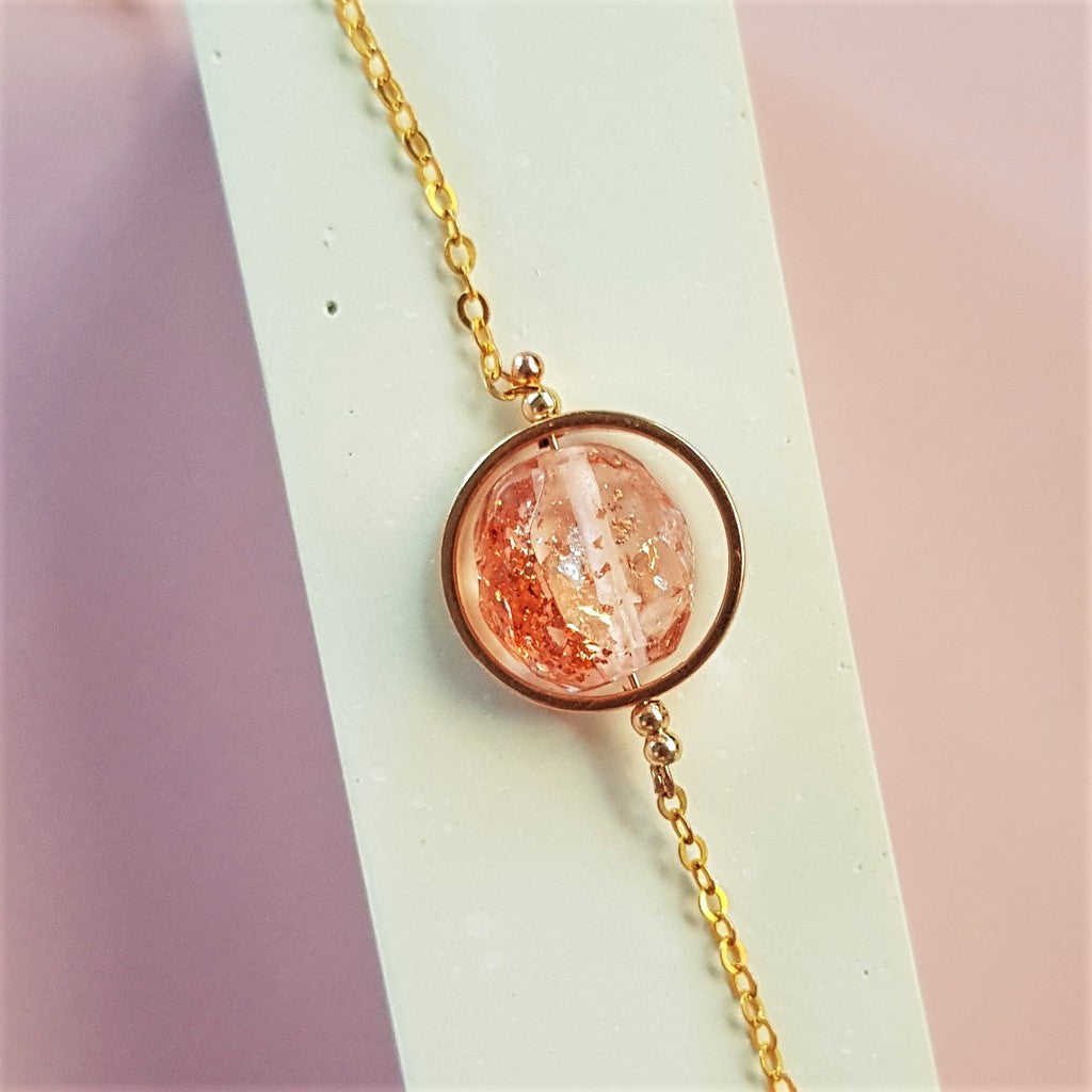 Handmade Kalung Resin Choker Gold Plated
