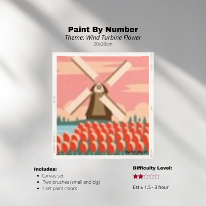 DIY Paint by Number Size 20x20cm [est.1.5-2.5hr]