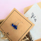 Signature Blue Bola with Gold Leaf Handmade Earring