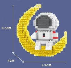 DIY Lego Astronauts Space Travel to Moon, 368pcs